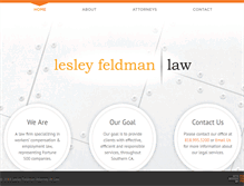 Tablet Screenshot of lesleyfeldmanlaw.com